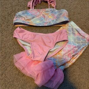 Wonder Nation Mermaid Scales Swim Set - Pink and Blue